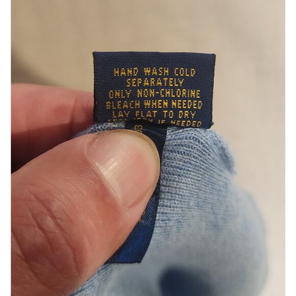 Polo Ralph Lauren 4XB Pima Cotton Sweater Light Blue Big & Tall RN 41381 Logo US - Picture 12 of 13